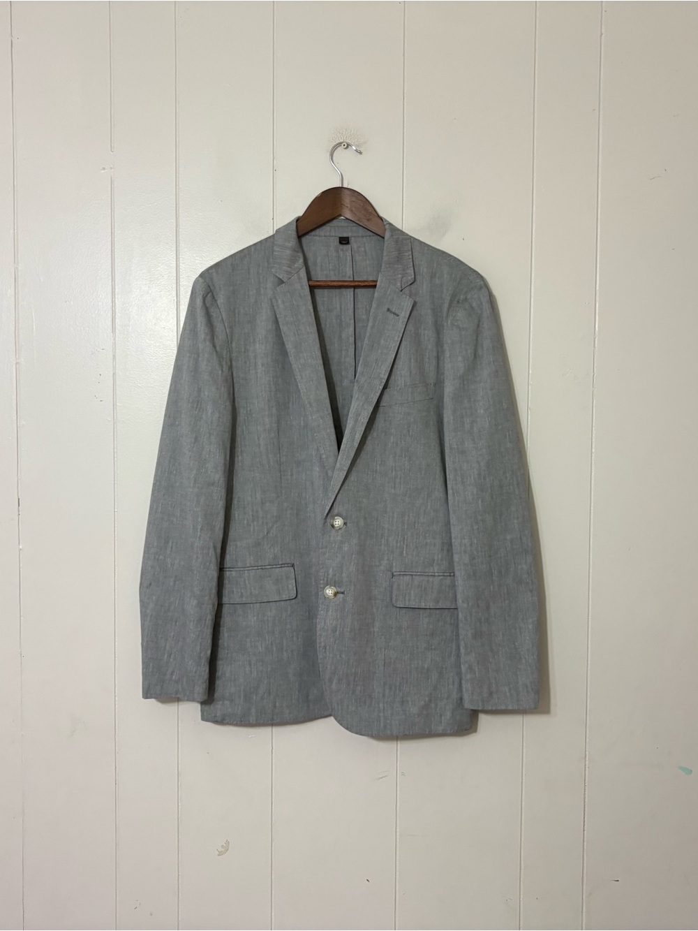 J.Crew Ludlow Somelos Blazer 40R Gray Stretch Cotton Linen Sport Coat NWT